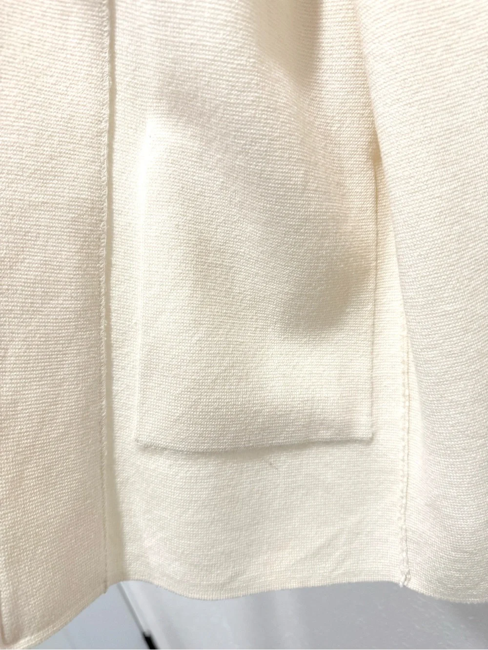 J. Crew 365 cotton merino wool polyester blend Cream Relaxed Open-Front Blazer S